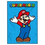 SUPER MARIO BROS IT'S-A-ME MARIO BLUE FLEECE BLANKET