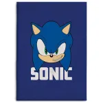 SONIC THE HEDGEHOG FACE BLUE FLEECE BLANKET