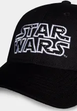 STAR WARS LOGO STARS PRINT BLACK SNAPBACK BASEBALL CAP