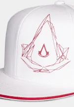 ASSASSIN'S CREED ANIMUS STYLED LOGO WHITE SNAPBACK BASEBALL CAP