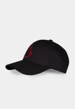 ASSASSIN'S CREED EMBROIDERED RED LOGO BLACK SNAPBACK BASEBALL CAP