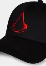 ASSASSIN'S CREED EMBROIDERED RED LOGO BLACK SNAPBACK BASEBALL CAP