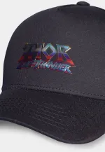 MARVEL COMICS THOR LOVE AND THUNDER LOGO BLACK SNAPBACK BASEBALL CAP