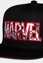 MARVEL COMICS ICONIC LOGO BLACK SNAPBACK BASEBALL CAP