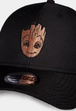 MARVEL COMICS GUARDIANS OF THE GALAXY GROOT HEAD BLACK SNAPBACK BASEBALL CAP