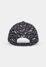 MARVEL COMICS LOKI SYMBOL ALL OVER PRINT BLACK SNAPBACK BASEBALL CAP