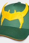 MARVEL COMICS LOKI HORNED HELMET COSPLAY GREEN SNAPBACK BASEBALL CAP