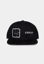 POKEMON PIKACHU JAPANESE BLACK SNAPBACK BASEBALL CAP