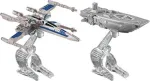 STAR WARS TRANSPORTER vs X-WING FIGHTER DIE-CAST & PLASTIC HOT WHEELS VEHICLES