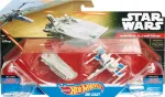 STAR WARS TRANSPORTER vs X-WING FIGHTER DIE-CAST & PLASTIC HOT WHEELS VEHICLES