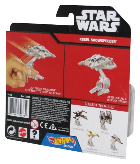 STAR WARS REBEL SNOWSPEEDER DIE-CAST & PLASTIC HOT WHEELS VEHICLES