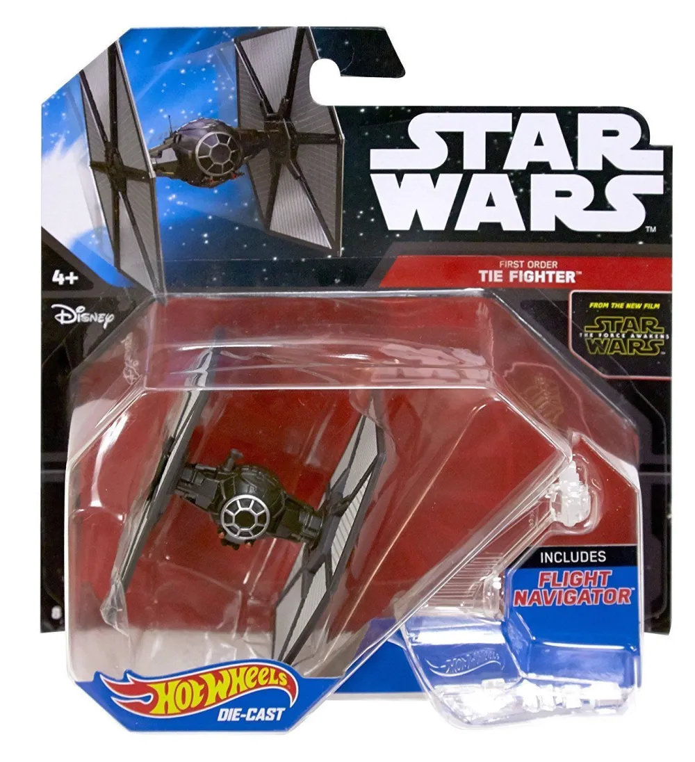 STAR WARS FIRST ORDER TIE FIGHTER DIE-CAST & PLASTIC HOT WHEELS VEHICLES