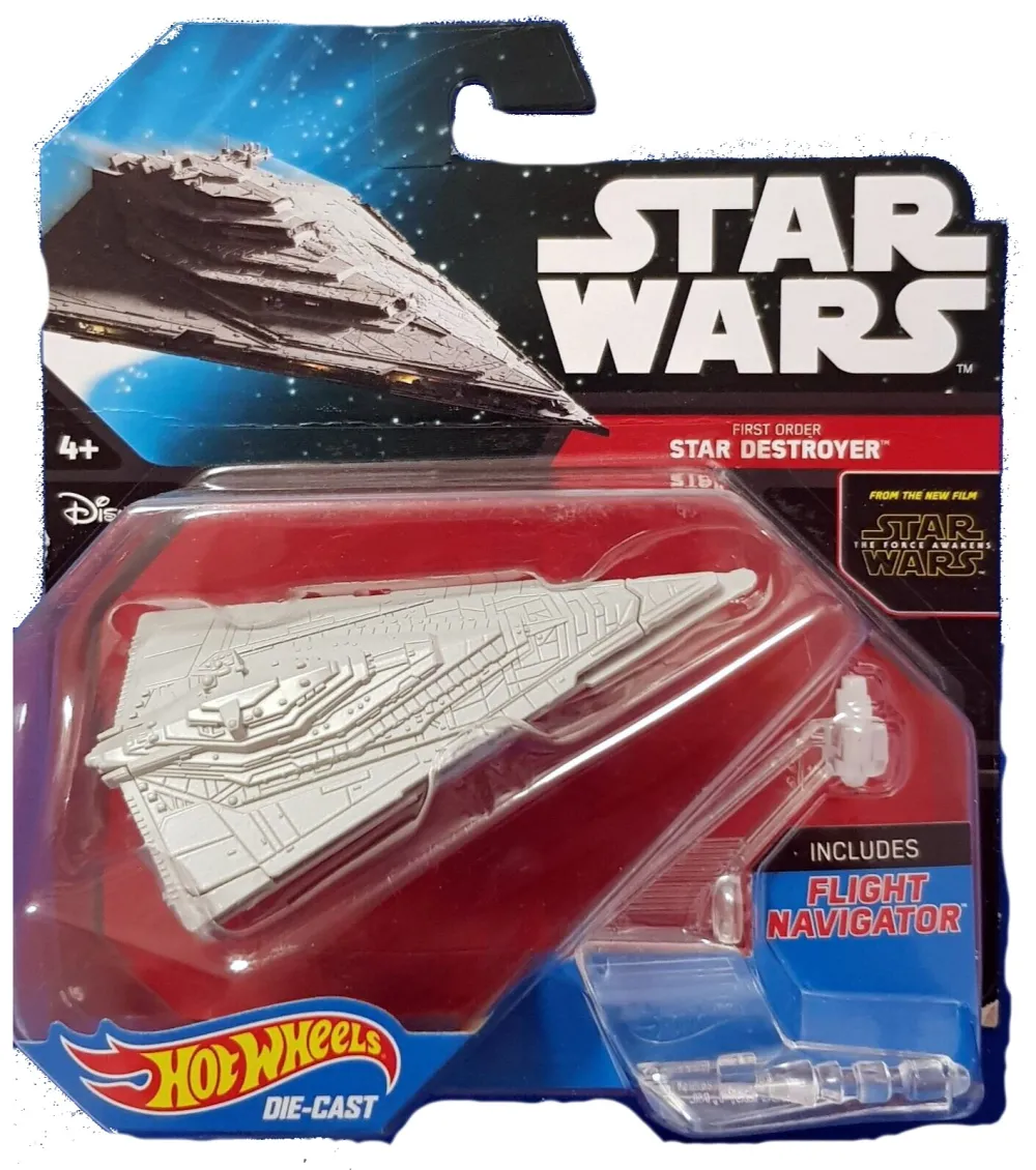 STAR WARS FIRST ORDER STAR DESTROYER DIE-CAST & PLASTIC HOT WHEELS VEHICLES