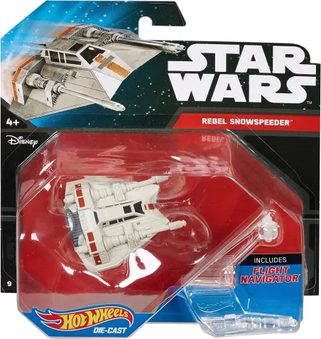 STAR WARS REBEL SNOWSPEEDER DIE-CAST & PLASTIC HOT WHEELS VEHICLES