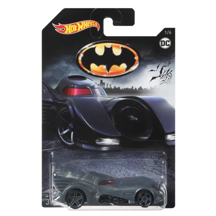 DC COMICS BATMAN BATMOBILE 1989 DIE-CAST & PLASTIC HOT WHEELS VEHICLES [1/6]