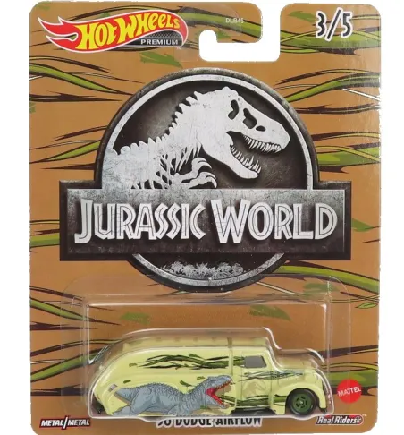 JURASSIC WORLD DODGE AIRFLOW DIE-CAST & PLASTIC HOT WHEELS VEHICLES [3/5]