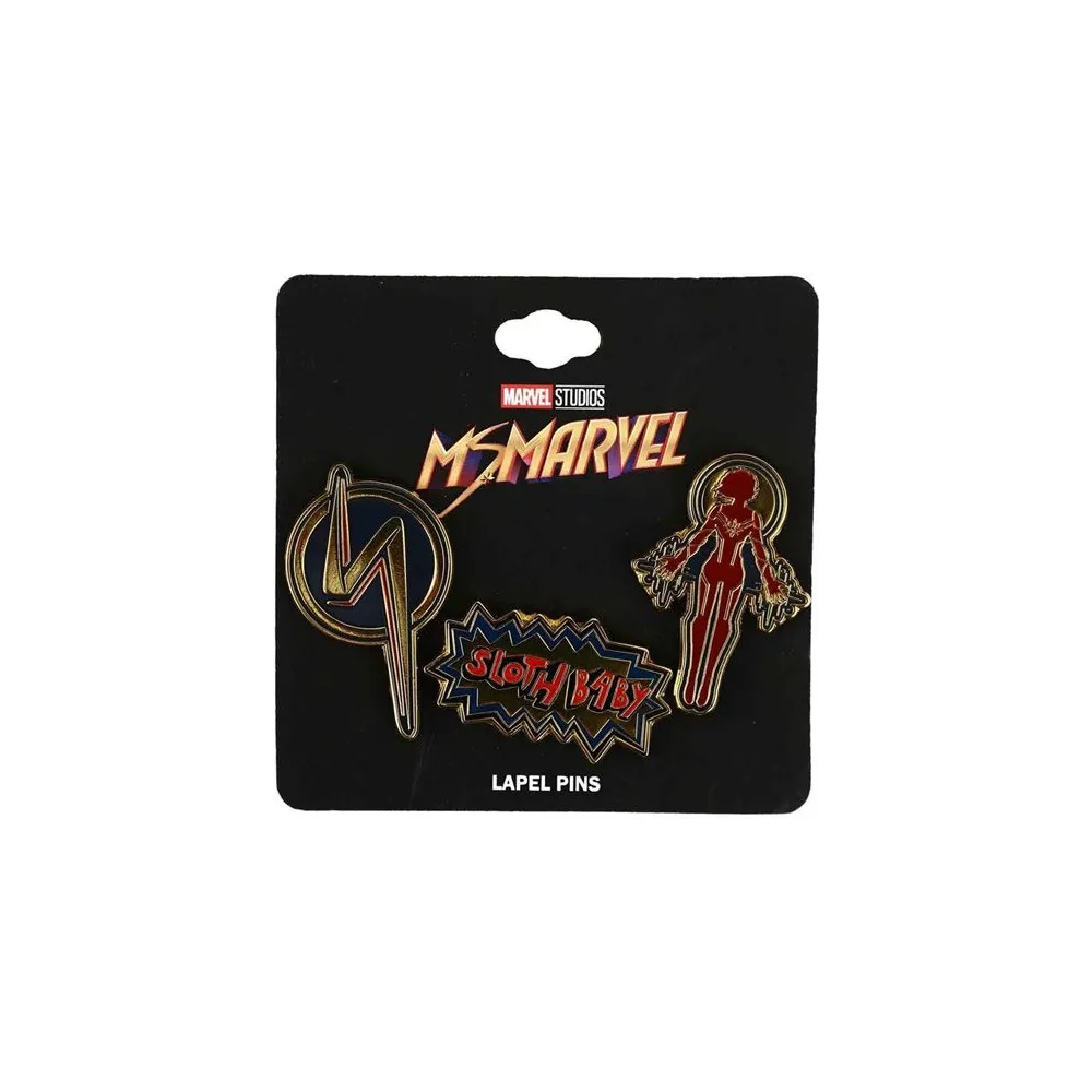 MARVEL COMICS MS MARVEL SET OF 3 ENAMEL PIN BADGE