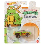 TEENAGE MUTANT NINJA TURTLES MICHELANGELO DIE-CAST & PLASTIC HOT WHEELS VEHICLES