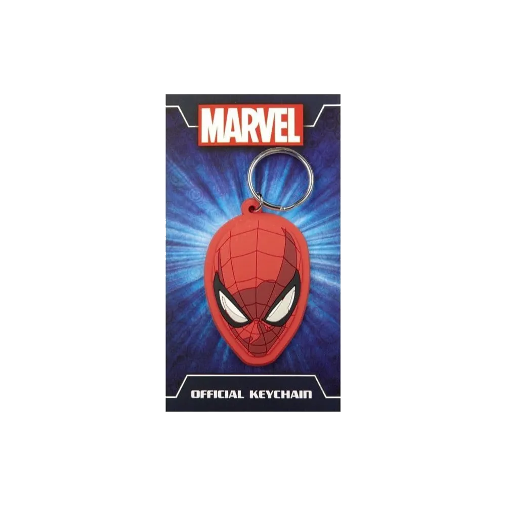 MARVEL COMICS SPIDER-MAN MASK RUBBER PVC KEYRING