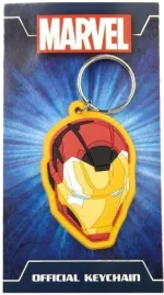 MARVEL COMICS IRON MAN MASK RUBBER PVC KEYRING