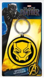 MARVEL COMICS BLACK PANTHER RUBBER PVC KEYRING