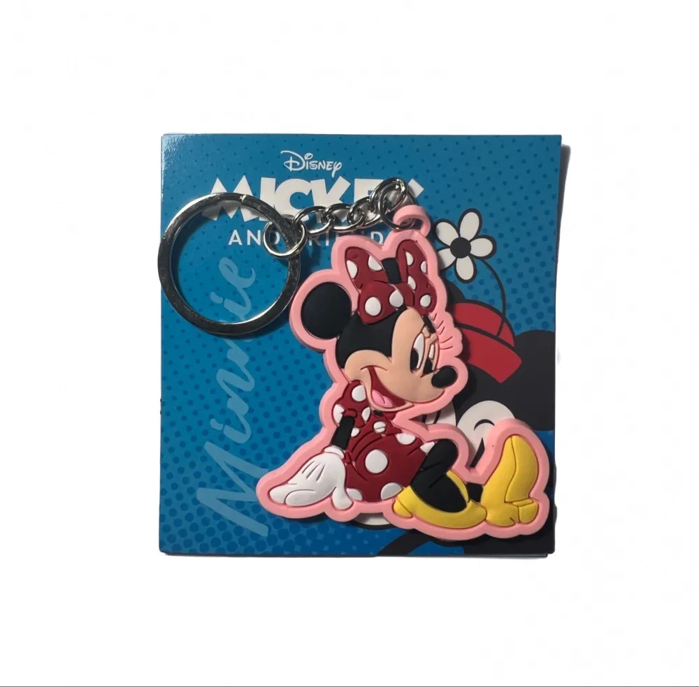 DISNEY MINNIE MOUSE CHILLING RUBBER PVC KEYRING