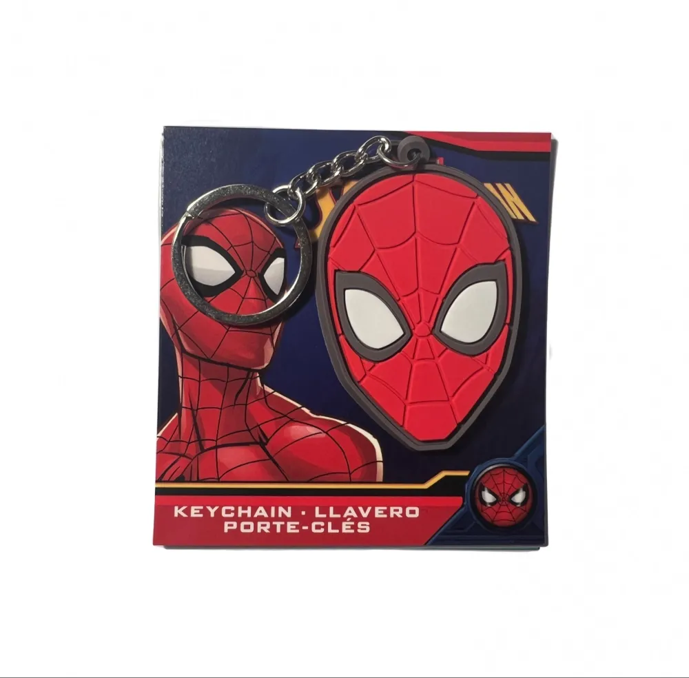 MARVEL COMICS SPIDER-MAN FACE RUBBER PVC KEYRING