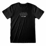 STAR WARS LOGO AND MANGA FRONT AND BACK PRINT BLACK T-SHIRT