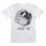 THE SIMPSONS BLINKY THE TREE EYES FISH YIN/ YANG FRONT AND BACK PRINT WHITE T-SHIRT