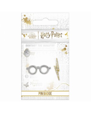 HARRY POTTER HARRY'S GLASSES AND SCAR PIN BADGE (SET OF 2)
