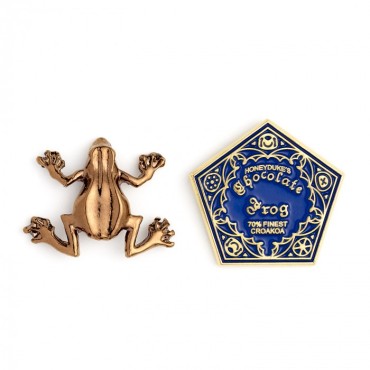 HARRY POTTER HONEYDUKES CHOCOLATE FROG MAGICAL CONFECTIONARY PIN BADGE (SET OF 2)