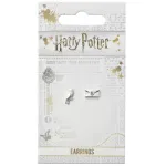 HARRY POTTER HEDWIG AND LETTER SILVER PLATED PAIR OF STUD EARRINGS