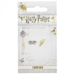 HARRY POTTER HARRY'S GLASSES & SCAR SILVER PLATED PAIR OF STUD EARRINGS