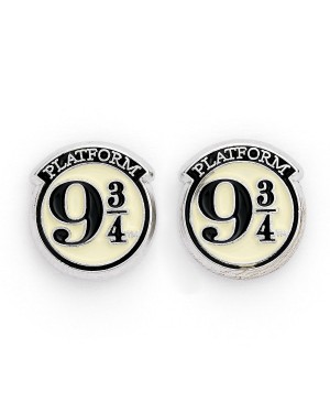 HARRY POTTER PLATFORM 9/34, HEDWIG, LETTER & DEATHLY HALLOWS SILVER PLATED 3 PAIRS OF STUD EARRINGS