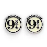 HARRY POTTER PLATFORM 9/34, HEDWIG, LETTER & DEATHLY HALLOWS SILVER PLATED 3 PAIRS OF STUD EARRINGS