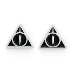 HARRY POTTER PLATFORM 9/34, HEDWIG, LETTER & DEATHLY HALLOWS SILVER PLATED 3 PAIRS OF STUD EARRINGS