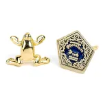 HARRY POTTER TIME TURNERS, CHOCOLATE FROG, GLASSES & SCAR SILVER PLATED 3 PAIRS OF STUD EARRINGS