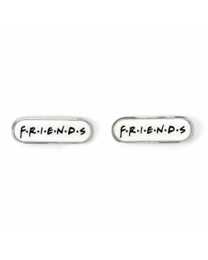 FRIENDS LOGO, MUG & ICONIC PICTURE FRAME SILVER PLATED 3 PAIRS OF STUD EARRINGS