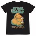 STAR WARS RETURN OF THE JEDI JABBA THE HUTT 'MY KIND OF SCUM' PRINT BLACK T-SHIRT