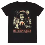 STAR WARS RETURN OF THE JEDI POSTER COLLAGE PRINT BLACK T-SHIRT