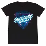 MARVEL COMICS GUARDIANS OF THE GALAXY 80'S PRINT BLACK T-SHIRT