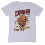 MARVEL COMICS GUARDIANS OF THE GALAXY VOL 3 COSMO THE SPACE DOG PRINT GREY T-SHIRT