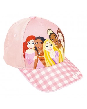 DISNEY PRINCESS Ariel, Belle, Tiana, Rapunzel & Moana PINK BASEBALL CAP [KIDS]