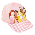 DISNEY PRINCESS Ariel, Belle, Tiana, Rapunzel & Moana PINK BASEBALL CAP [KIDS]