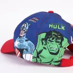 MARVEL COMICS THOR, SPIDER-MAN, HULK, CAPTAIN AMERICA BLUE BASEBALL CAP [KIDS]