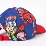 MARVEL COMICS THOR, SPIDER-MAN, HULK, CAPTAIN AMERICA BLUE BASEBALL CAP [KIDS]