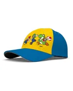 SUPER MARIO BROS MARIO, LUIGI, YOSHI & TOAD BLUE BASEBALL CAP [KIDS]