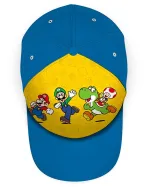 SUPER MARIO BROS MARIO, LUIGI, YOSHI & TOAD BLUE BASEBALL CAP [KIDS]