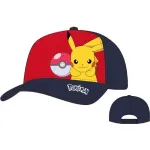 POKEMON PIKACHU AND POKEBALL RED AND BLACK BASEBALL CAP [KIDS]