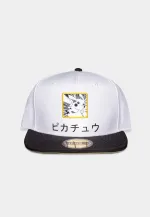 OFFICIAL POKEMON PIKACHU PRINTED PATCH ANIME STANCE WHITE SNAPBACK BASEBALL CAP HAT